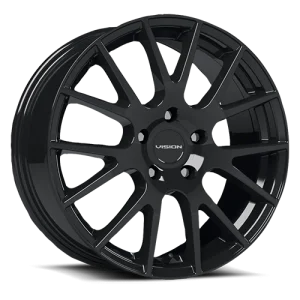 Vision Wheel Street Designs – 18 HELLION – Black – 15″x6.5″ 38mm – All weather Wheels – 18-5648GB38
